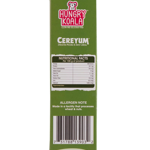 HUNGRY KOALA Cereal Made With Natural Ingridients Millet Apple Sprouted Moong & Dates For Kids To Grow Healthy